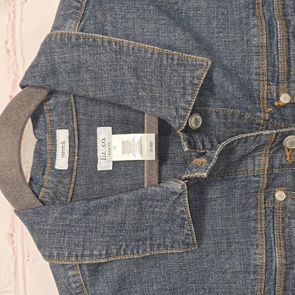 Liz & Co. Woman Stretch Jean Jacket Womens Size 1x - Picture 2 of 13